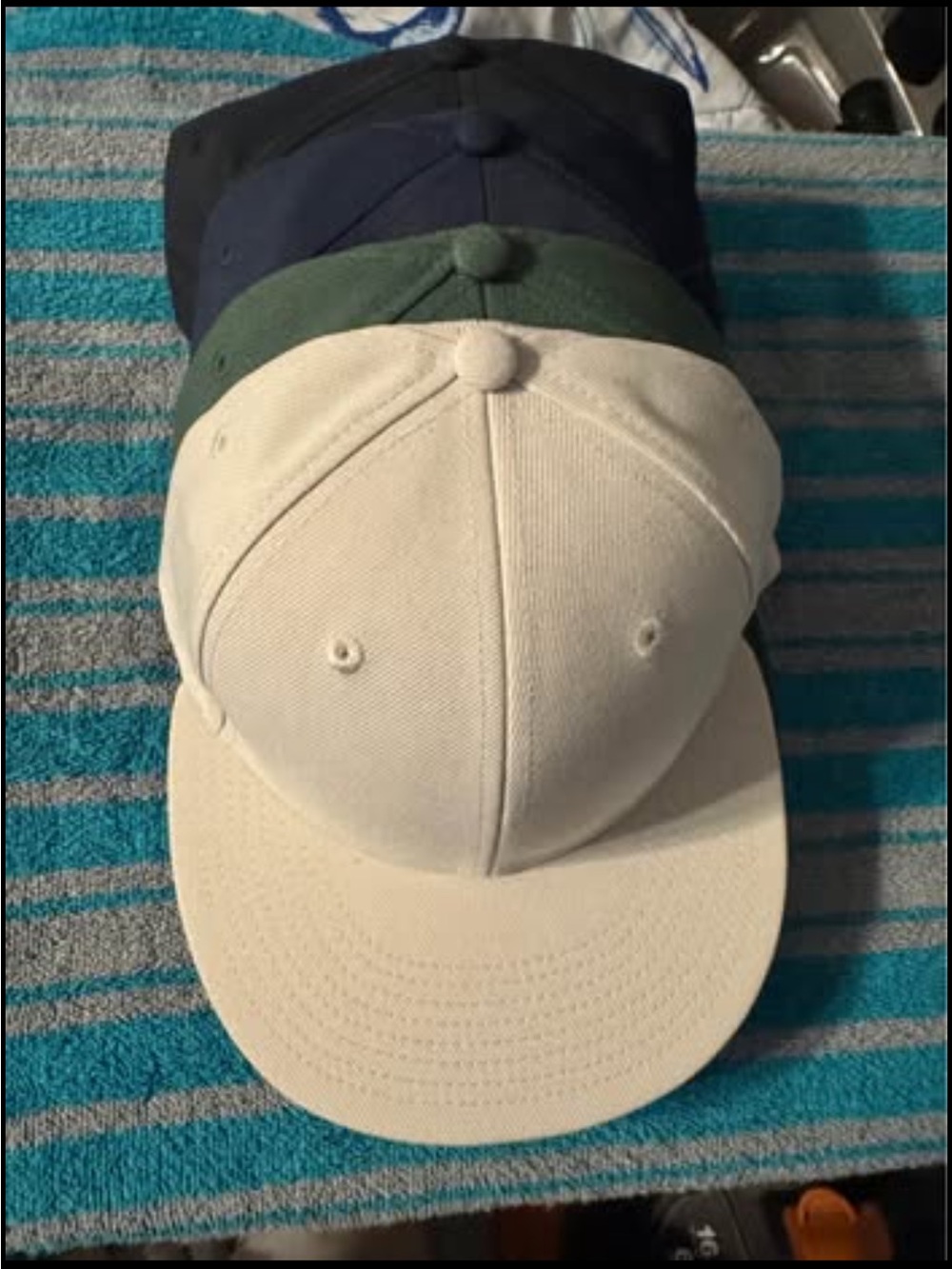 Classic Men's Baseball Cap - Cream, Green, Navy and Black 4